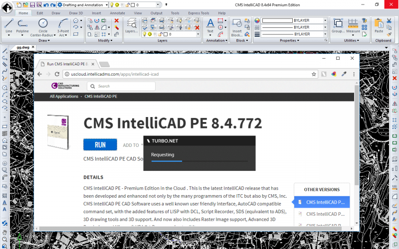 New CMS IntelliCAD 8.4 PE CLOUD maintenance build no. 8.4.772