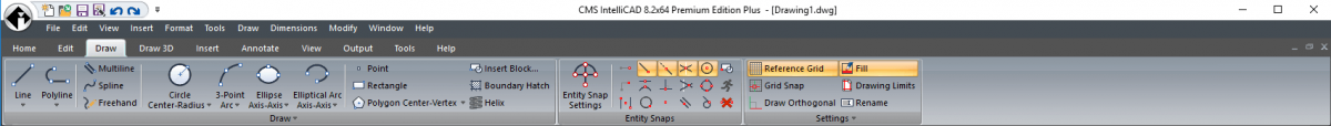 IntelliCAD Ribbon - Draw